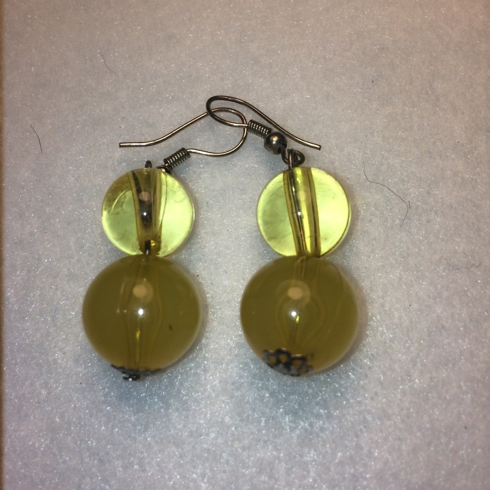 Yellow Greenish Earrings